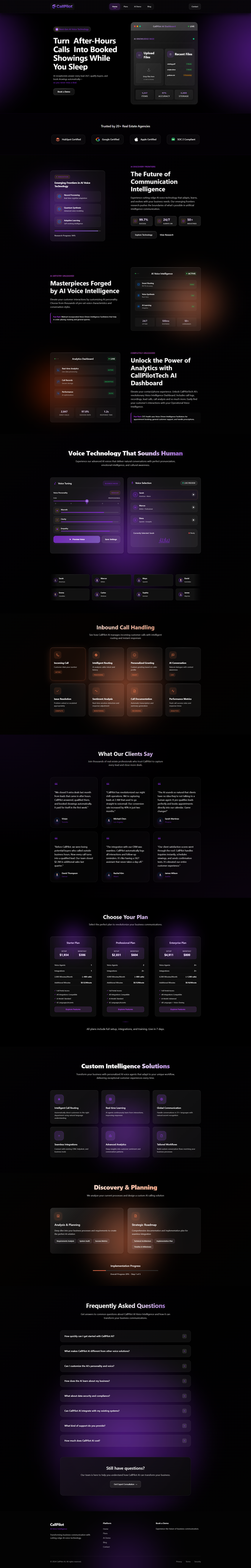 CallPilot website preview