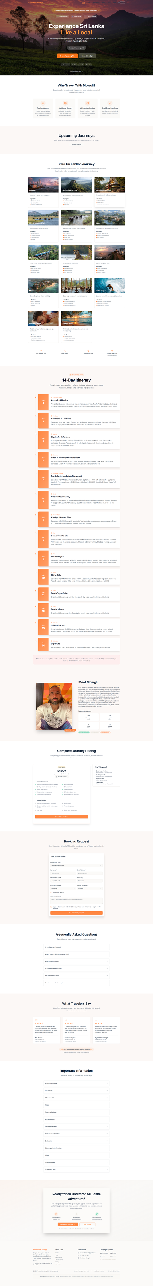 Travel With Mowgli website preview